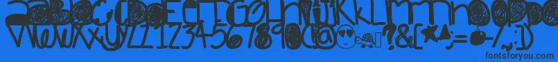 Dazedandconfused Font – Black Fonts on Blue Background