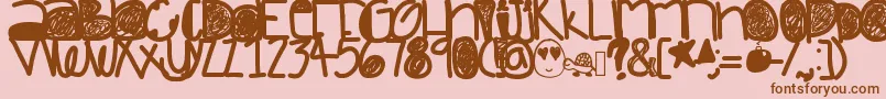 Dazedandconfused Font – Brown Fonts on Pink Background