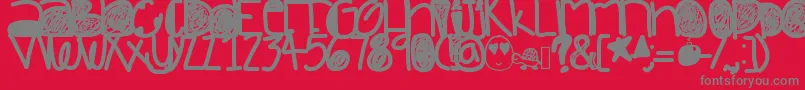 Dazedandconfused Font – Gray Fonts on Red Background