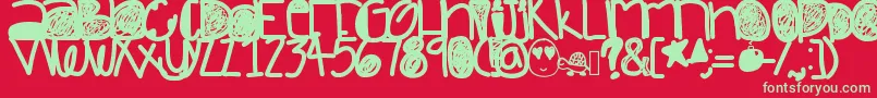 Dazedandconfused Font – Green Fonts on Red Background