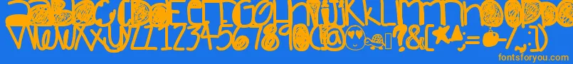 Dazedandconfused Font – Orange Fonts on Blue Background