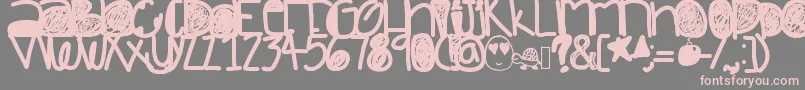 Dazedandconfused-Schriftart – Rosa Schriften auf grauem Hintergrund