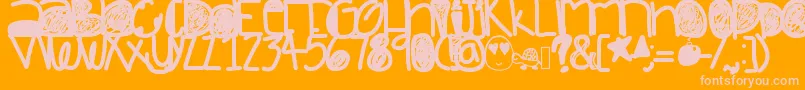 Шрифт Dazedandconfused – розовые шрифты на оранжевом фоне
