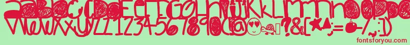 Dazedandconfused Font – Red Fonts on Green Background