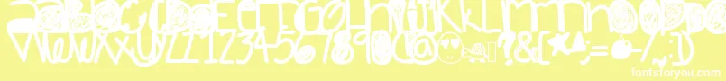 Dazedandconfused Font – White Fonts on Yellow Background