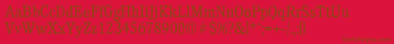 Police CalgaryantiqueLightRegular – polices brunes sur fond rouge