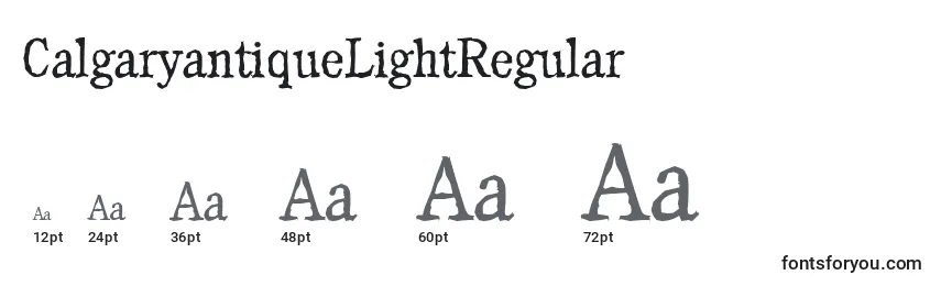 Размеры шрифта CalgaryantiqueLightRegular