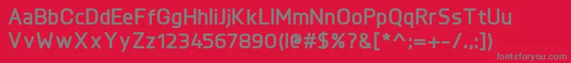 フォントKnulExtrabold – 赤い背景に灰色の文字