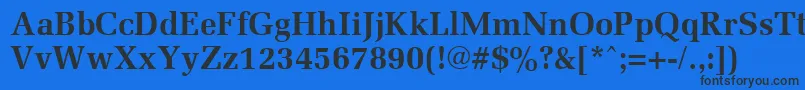 Шрифт MemoirBold – чёрные шрифты на синем фоне