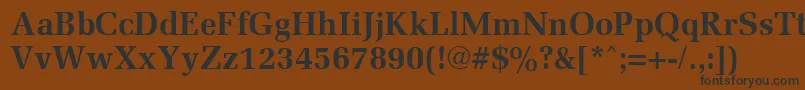 フォントMemoirBold – 黒い文字が茶色の背景にあります