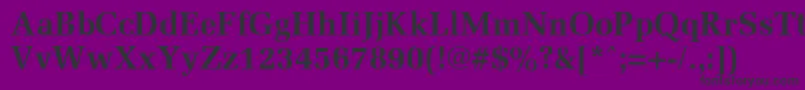 MemoirBold-Schriftart – Schwarze Schriften auf violettem Hintergrund