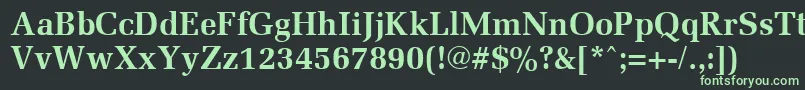 Czcionka MemoirBold – zielone czcionki na czarnym tle