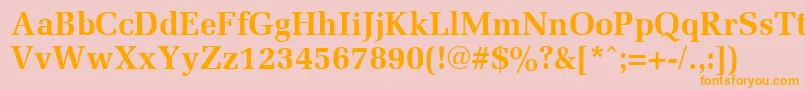 MemoirBold Font – Orange Fonts on Pink Background