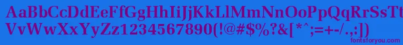 MemoirBold Font – Purple Fonts on Blue Background