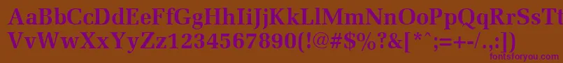 MemoirBold Font – Purple Fonts on Brown Background