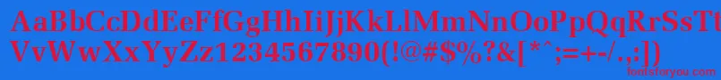 MemoirBold Font – Red Fonts on Blue Background