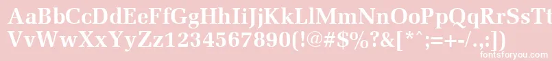 MemoirBold Font – White Fonts on Pink Background