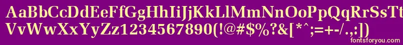 MemoirBold Font – Yellow Fonts on Purple Background