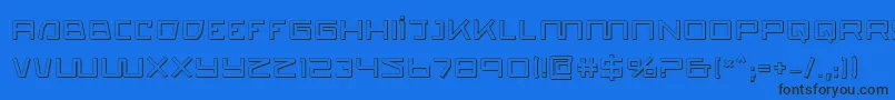Quasitron ffy Font – Black Fonts on Blue Background