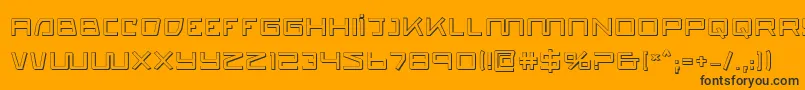 Fonte Quasitron ffy – fontes pretas em um fundo laranja