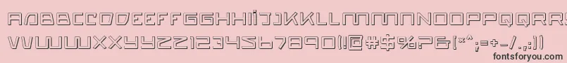 フォントQuasitron ffy – ピンクの背景に黒い文字