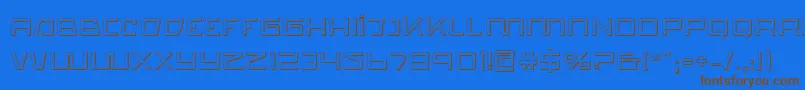 Шрифт Quasitron ffy – коричневые шрифты на синем фоне