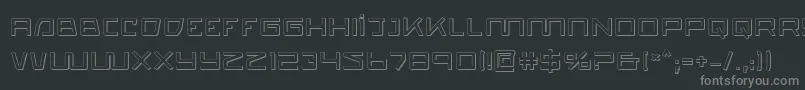 Шрифт Quasitron ffy – серые шрифты на чёрном фоне