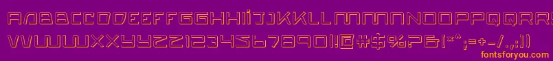 Quasitron ffy Font – Orange Fonts on Purple Background