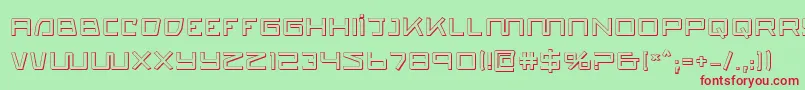 Quasitron ffy Font – Red Fonts on Green Background