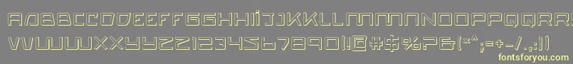 Quasitron ffy Font – Yellow Fonts on Gray Background