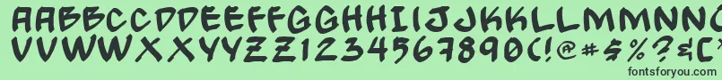 GongNormal Font – Black Fonts on Green Background