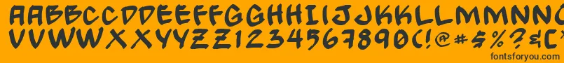 GongNormal-Schriftart – Schwarze Schriften auf orangefarbenem Hintergrund