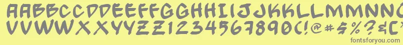 GongNormal Font – Gray Fonts on Yellow Background