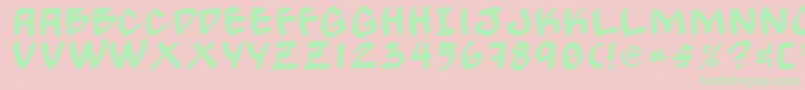 GongNormal Font – Green Fonts on Pink Background