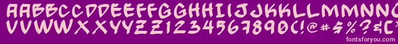 GongNormal Font – Pink Fonts on Purple Background