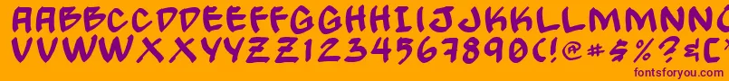 GongNormal Font – Purple Fonts on Orange Background
