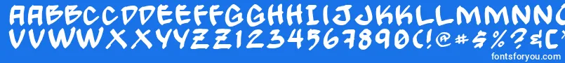 GongNormal Font – White Fonts on Blue Background