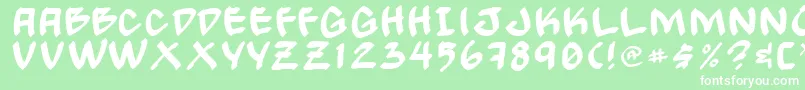 GongNormal Font – White Fonts on Green Background