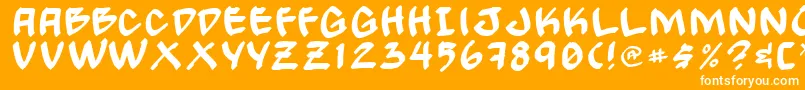 GongNormal Font – White Fonts on Orange Background