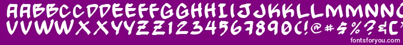 GongNormal Font – White Fonts on Purple Background