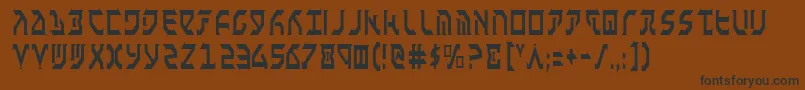 FantazianCondensed Font – Black Fonts on Brown Background