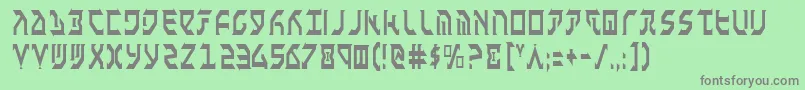 フォントFantazianCondensed – 緑の背景に灰色の文字