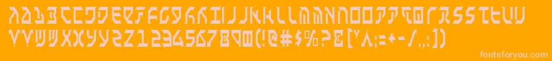 Czcionka FantazianCondensed – różowe czcionki na pomarańczowym tle