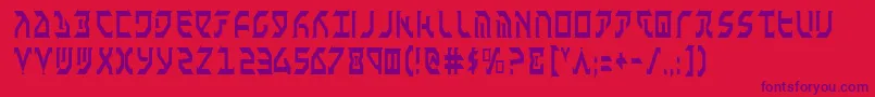 FantazianCondensed Font – Purple Fonts on Red Background