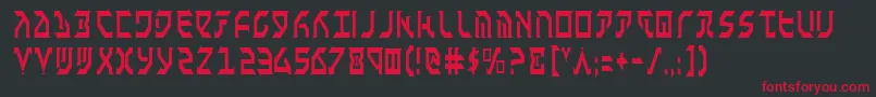 FantazianCondensed Font – Red Fonts on Black Background