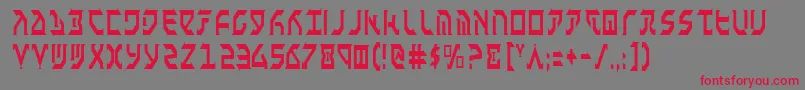 Fonte FantazianCondensed – fontes vermelhas em um fundo cinza