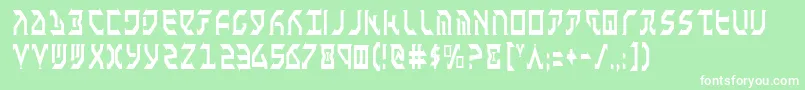FantazianCondensed Font – White Fonts on Green Background