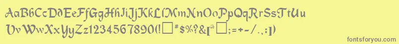 MagnetdRegular Font – Gray Fonts on Yellow Background