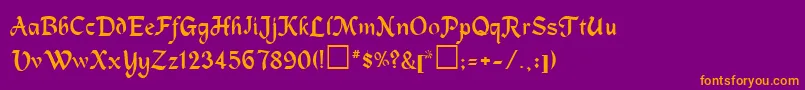 MagnetdRegular Font – Orange Fonts on Purple Background