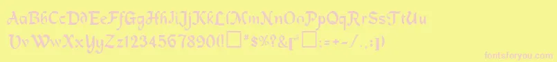 MagnetdRegular Font – Pink Fonts on Yellow Background